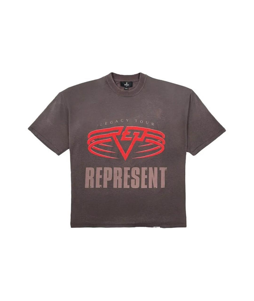 REPRESENT Черная хлопковая футболка, фото 1