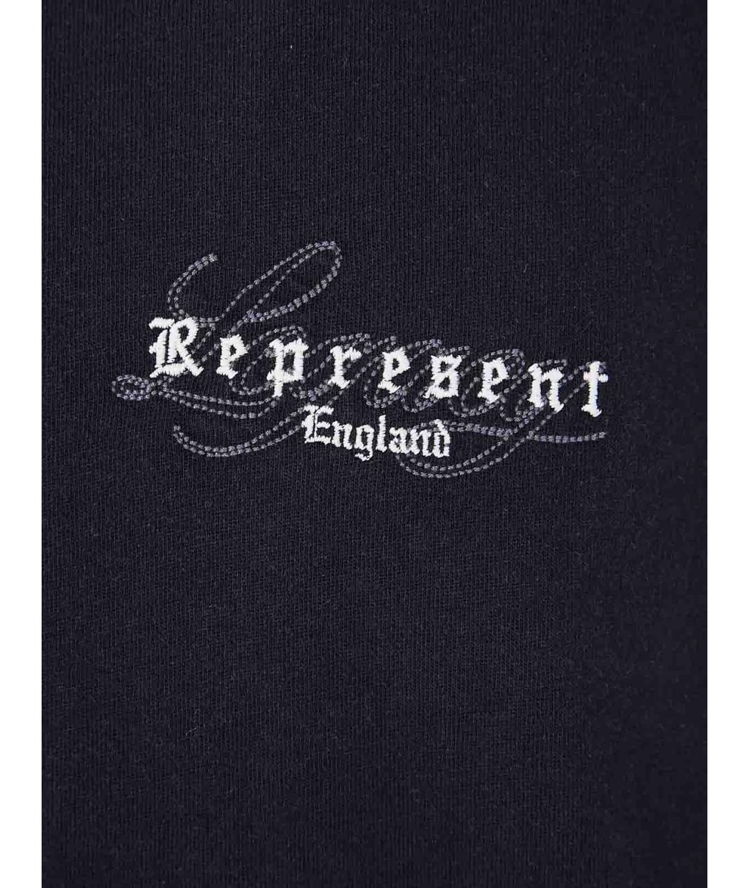 REPRESENT Черная хлопковая футболка, фото 3