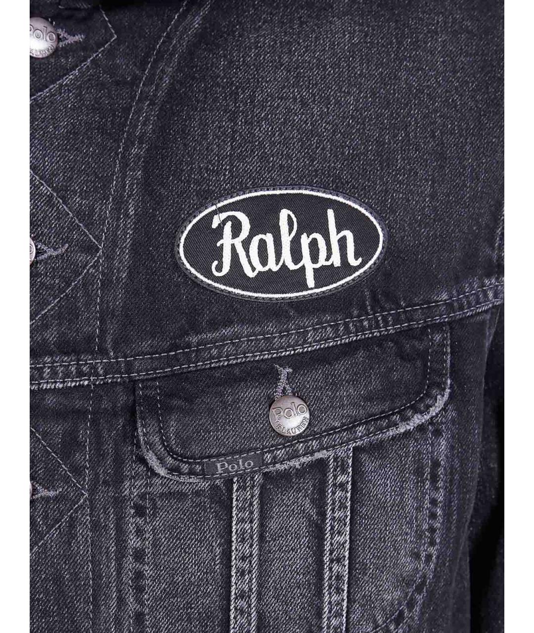 POLO RALPH LAUREN Черная хлопковая куртка, фото 3