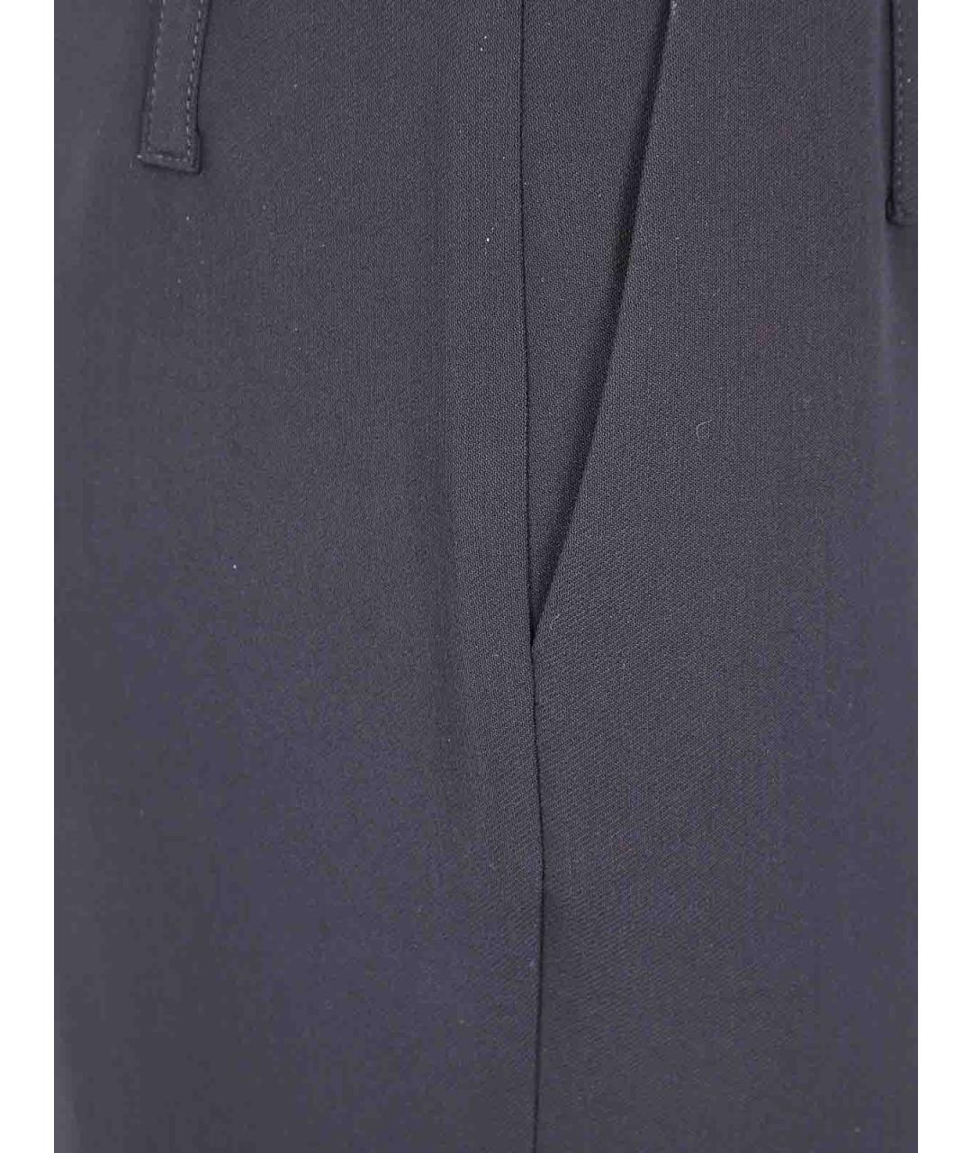 MUGLER Черные шерстяные прямые брюки, фото 3