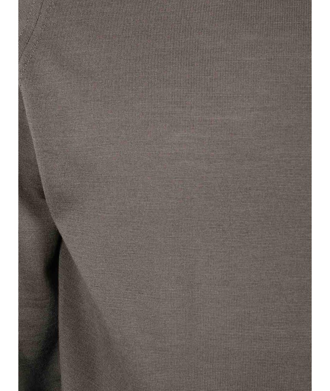 JOHN SMEDLEY Коричневая шерстяная водолазка, фото 3