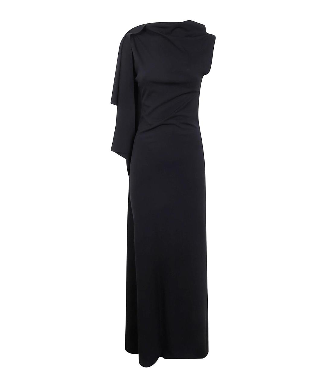 SPORTMAX Черное вискозное повседневное платье, фото 1