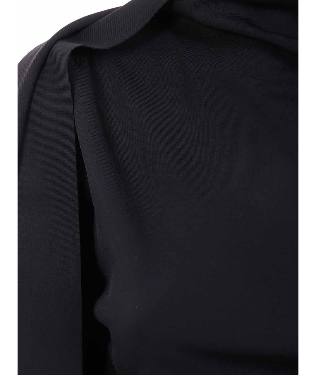 SPORTMAX Черное вискозное повседневное платье, фото 3