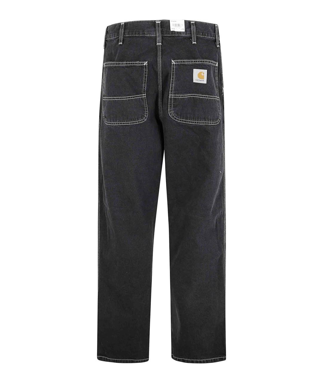 CARHARTT Черные хлопковые повседневные брюки, фото 2