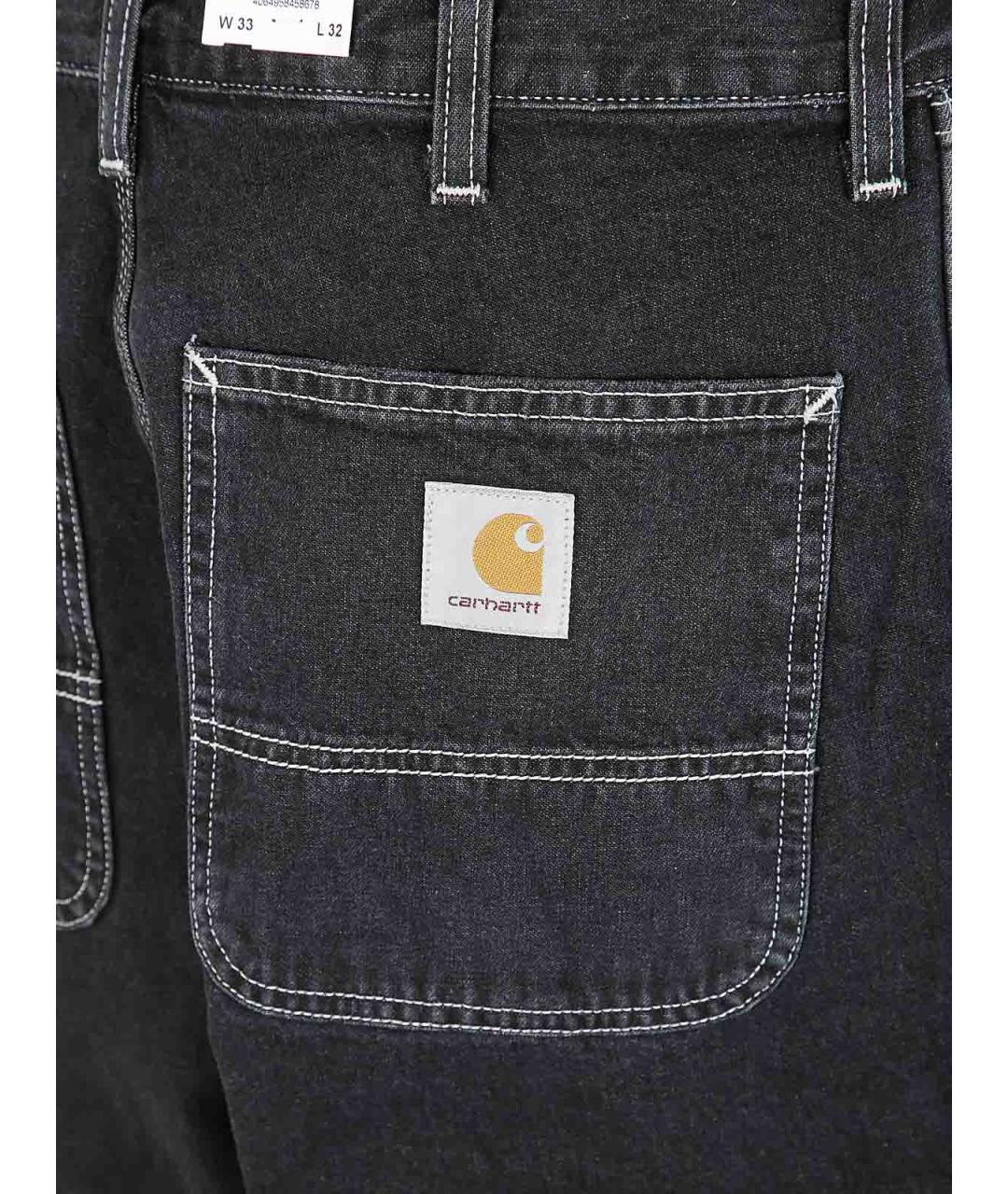 CARHARTT Черные хлопковые повседневные брюки, фото 3