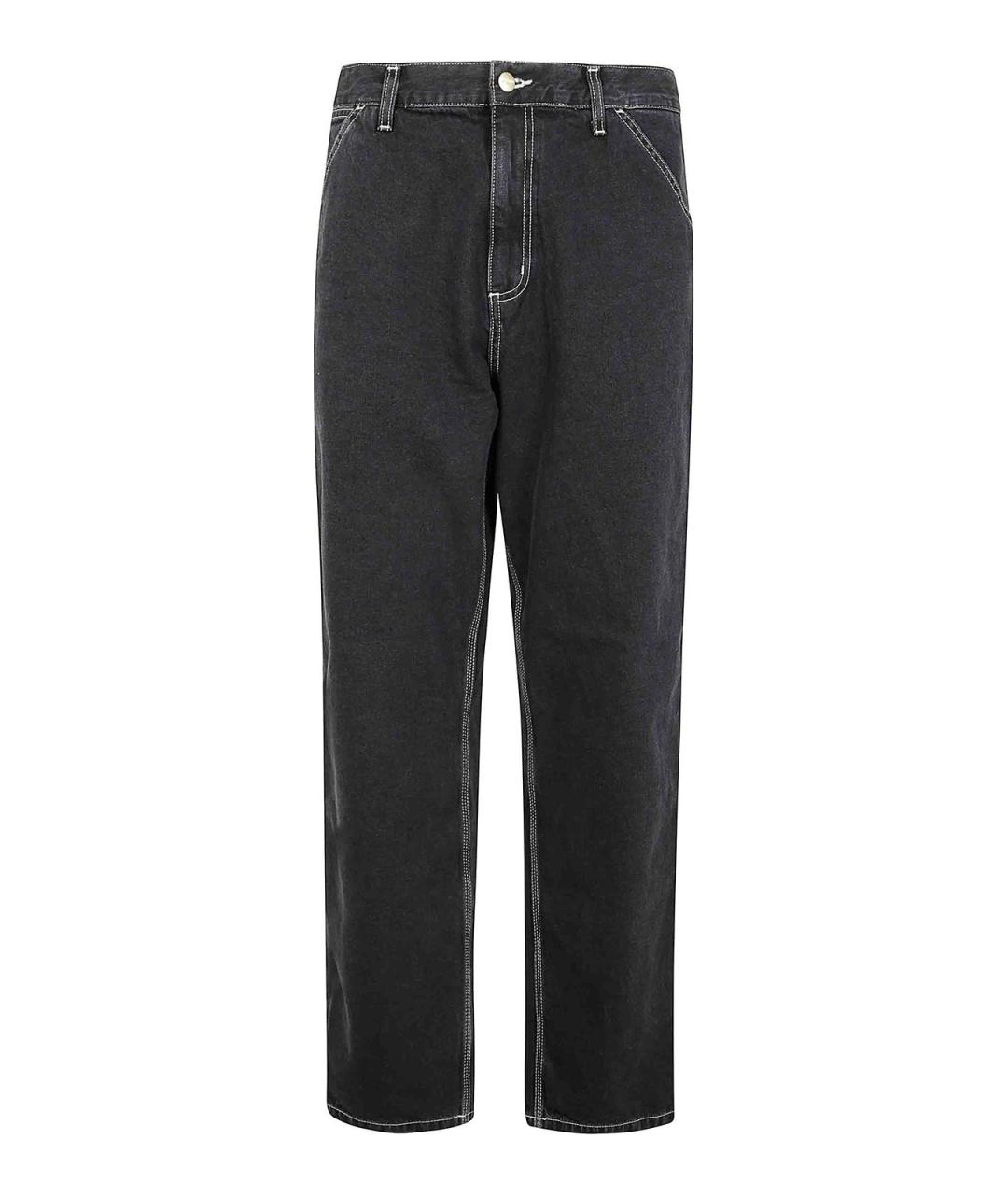 CARHARTT Черные хлопковые повседневные брюки, фото 1