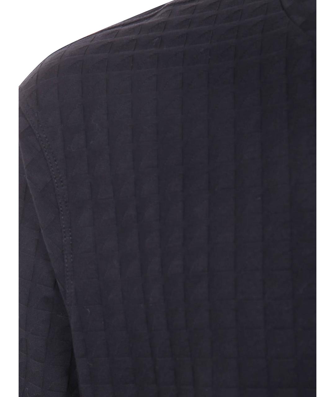 EMPORIO ARMANI Черная хлопковая футболка, фото 3