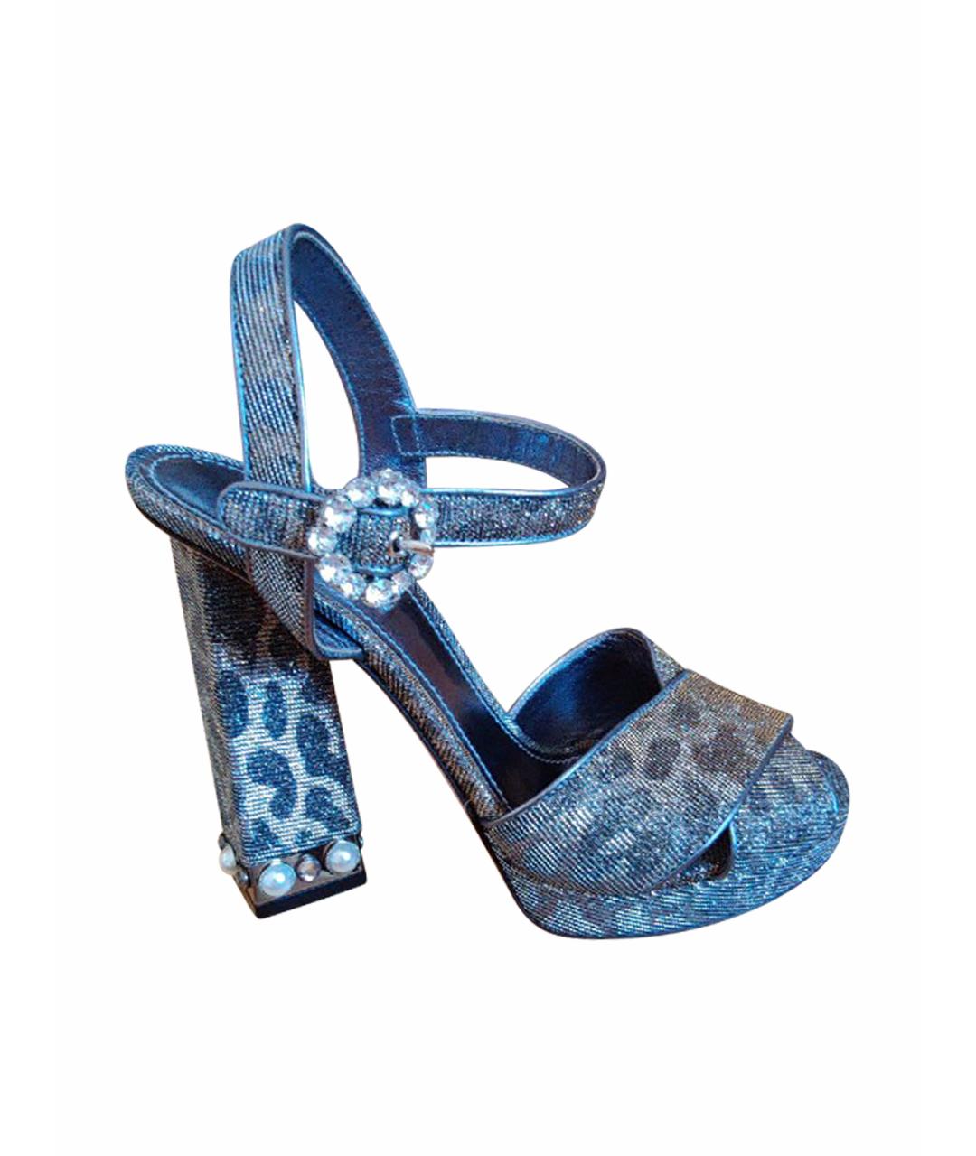 DOLCE&GABBANA Мульти синтетические босоножки, фото 1