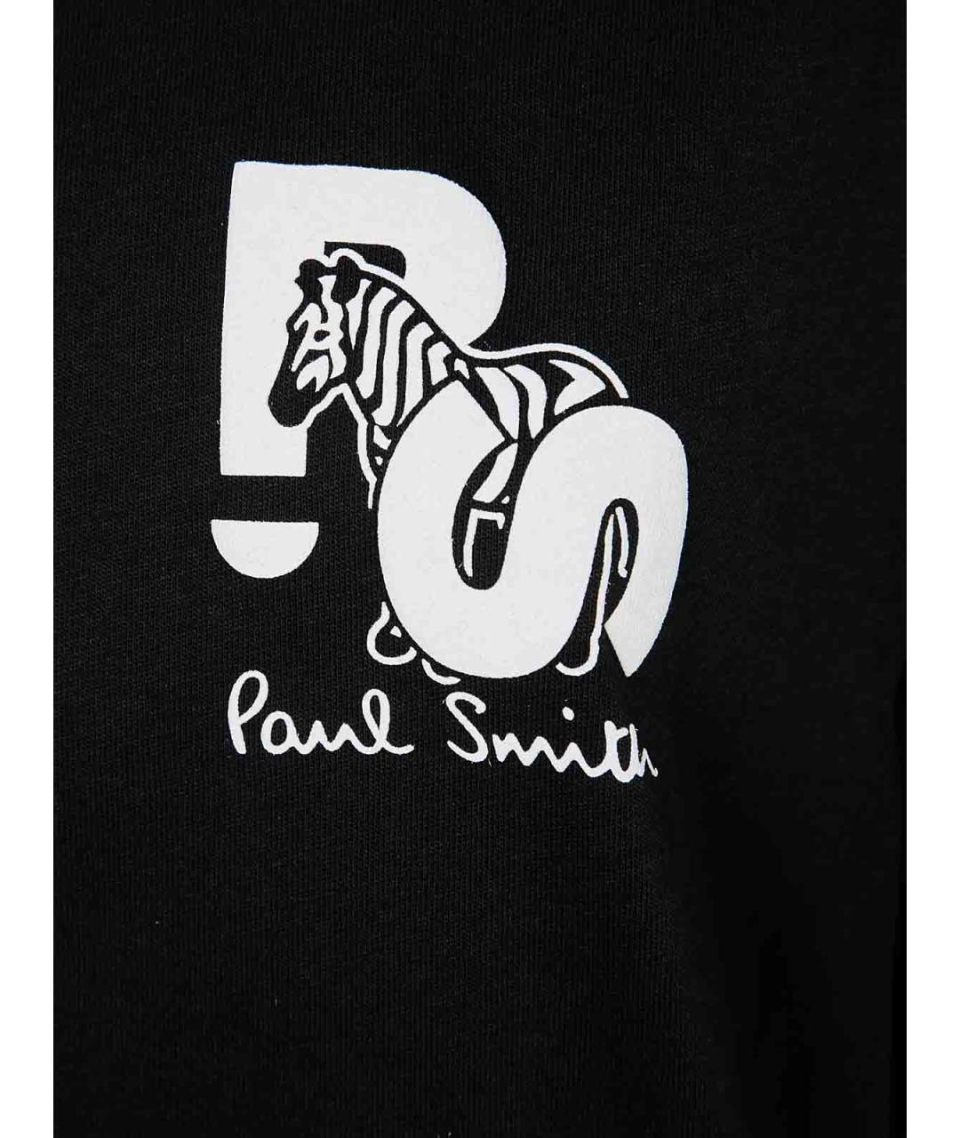 PS BY PAUL SMITH Черная хлопковая футболка, фото 3