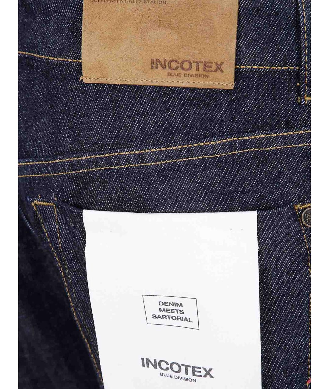 INCOTEX Черные хлопковые прямые джинсы, фото 3