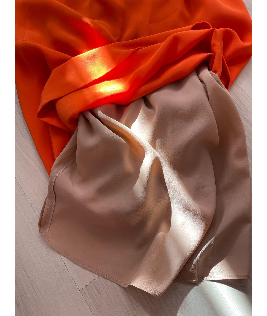 CELINE PRE-OWNED Оранжевое шелковое платье, фото 6