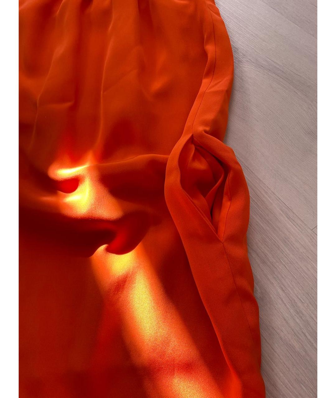 CELINE PRE-OWNED Оранжевое шелковое платье, фото 7