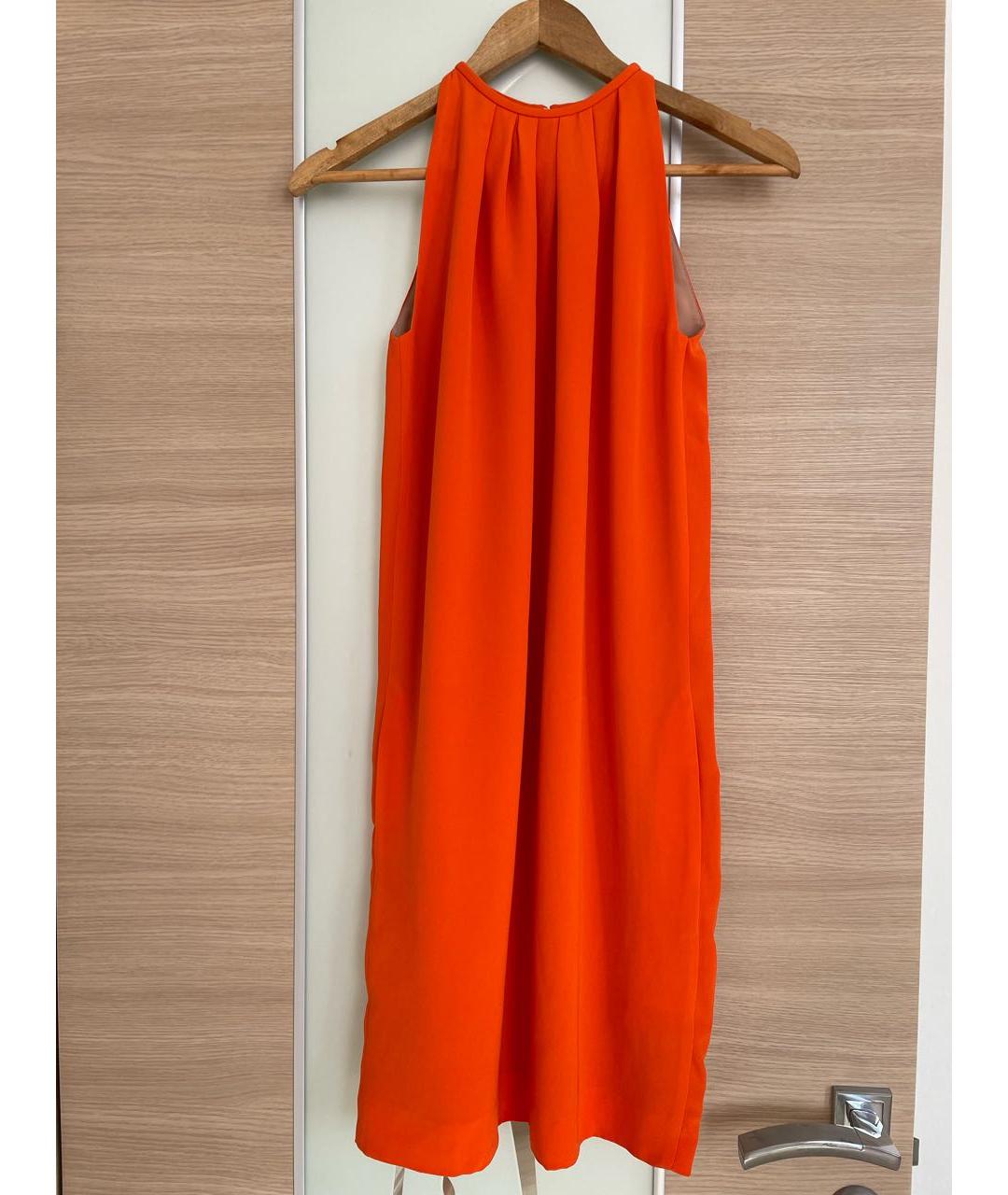 CELINE PRE-OWNED Оранжевое шелковое платье, фото 9