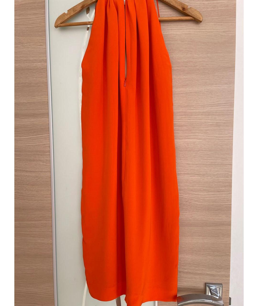 CELINE PRE-OWNED Оранжевое шелковое платье, фото 2
