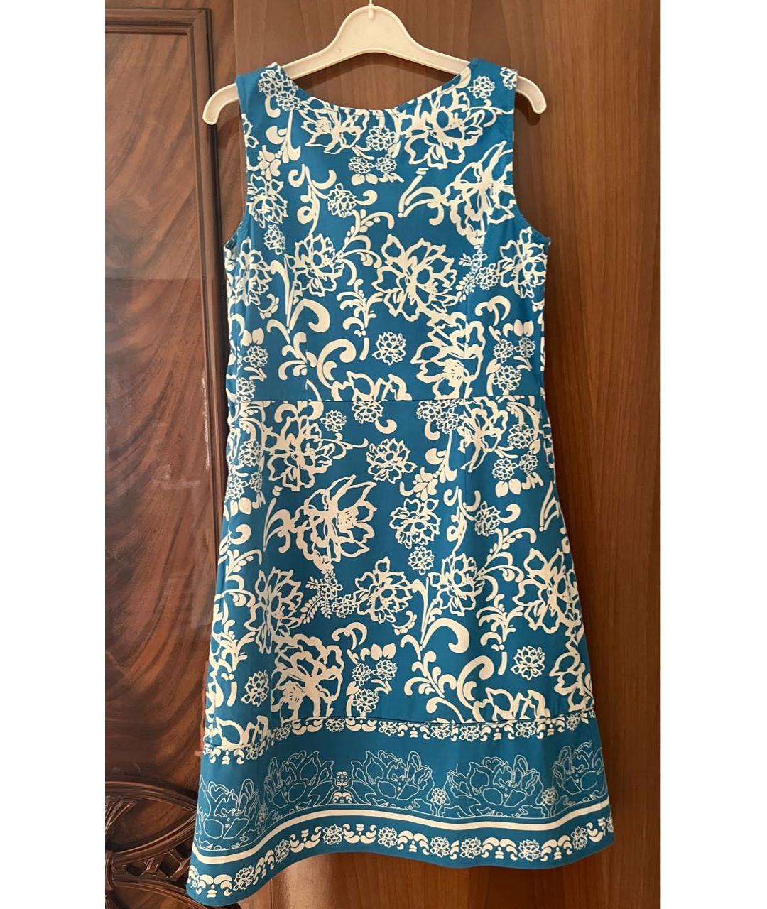 SANDRO Голубое хлопковое повседневное платье, фото 2