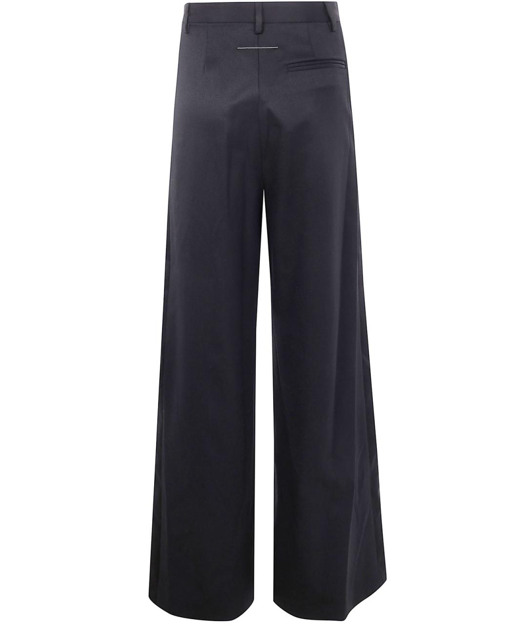 MM6 MAISON MARGIELA Черные полиэстеровые брюки широкие, фото 3