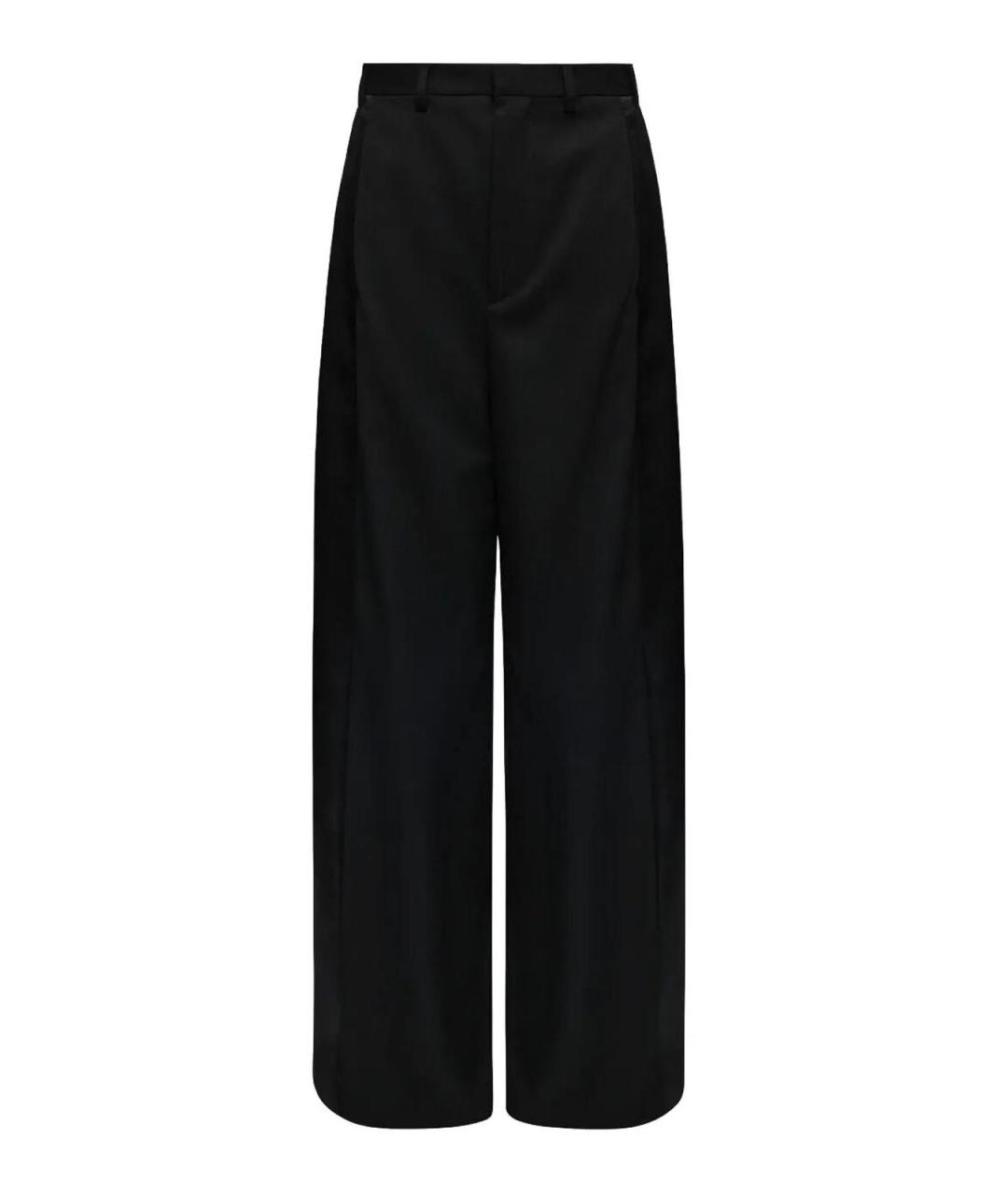 MM6 MAISON MARGIELA Черные полиэстеровые брюки широкие, фото 1