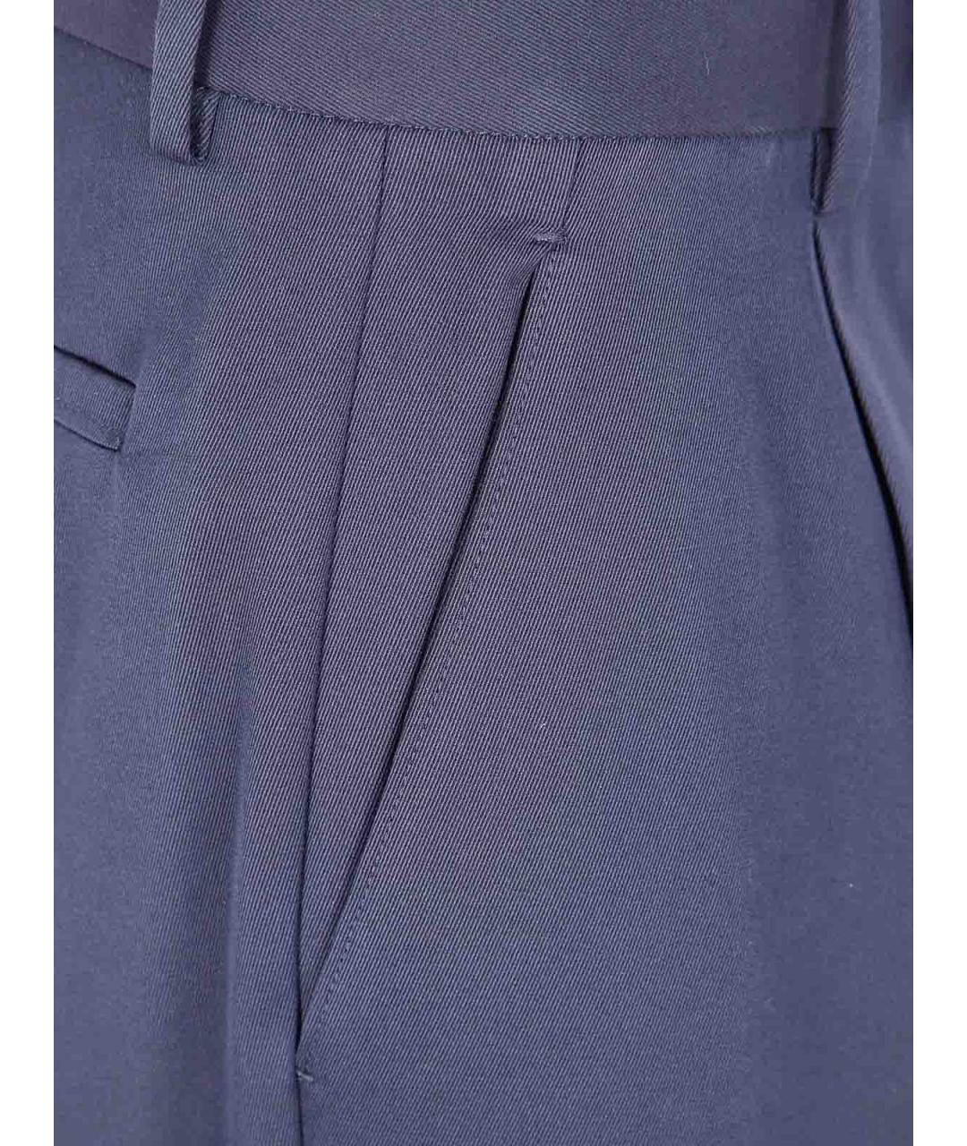 ZEGNA Синие хлопковые повседневные брюки, фото 3