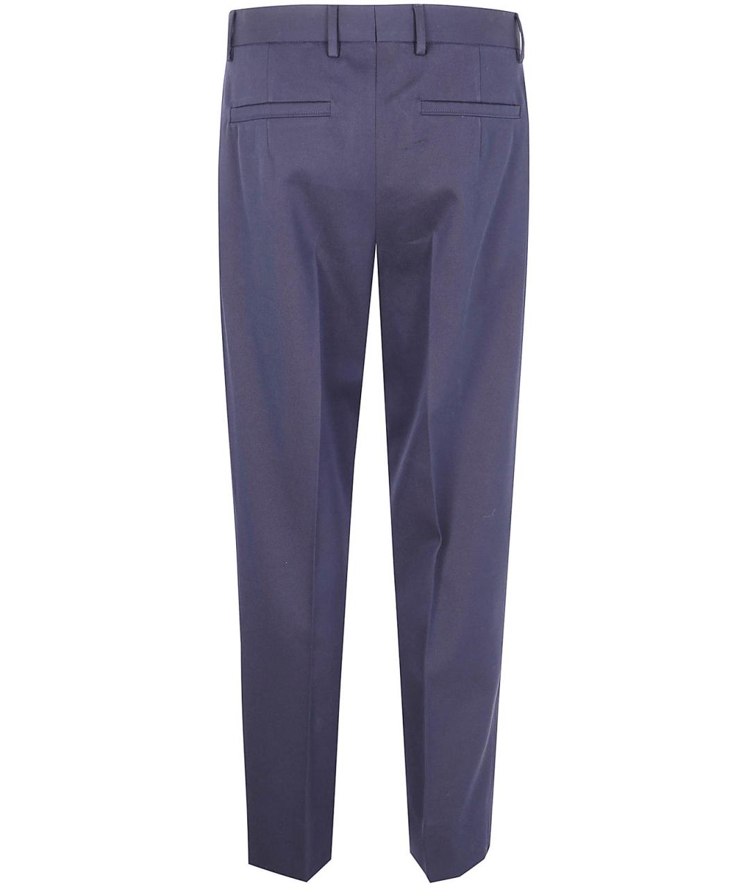 ZEGNA Синие хлопковые повседневные брюки, фото 2