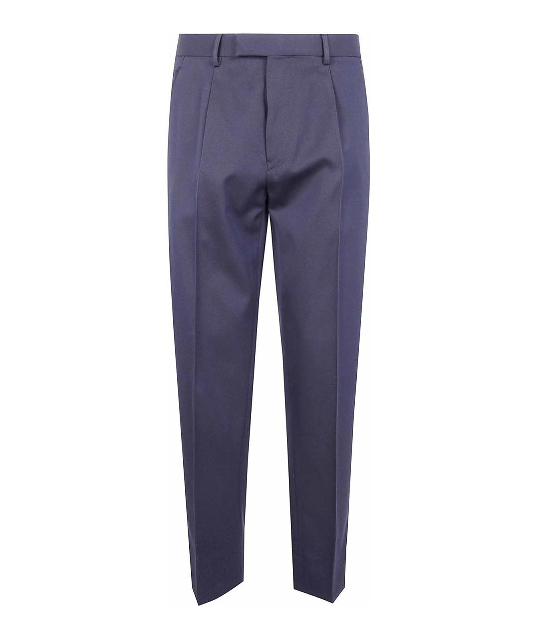 ZEGNA Синие хлопковые повседневные брюки, фото 1
