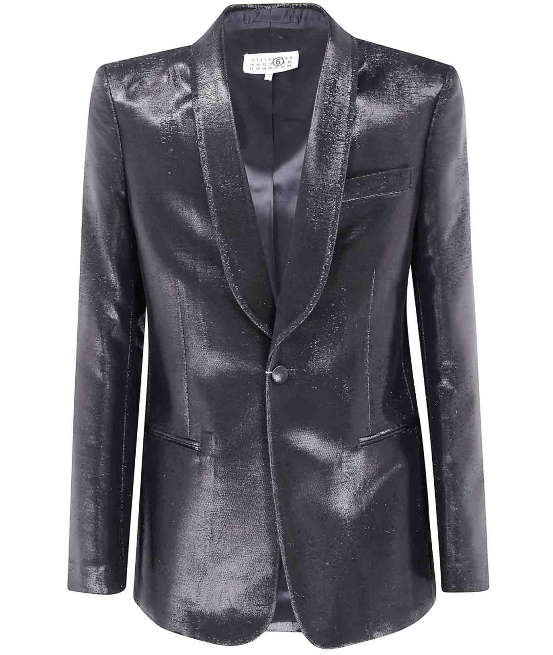 MM6 MAISON MARGIELA Черный полиэстеровый пиджак, фото 2