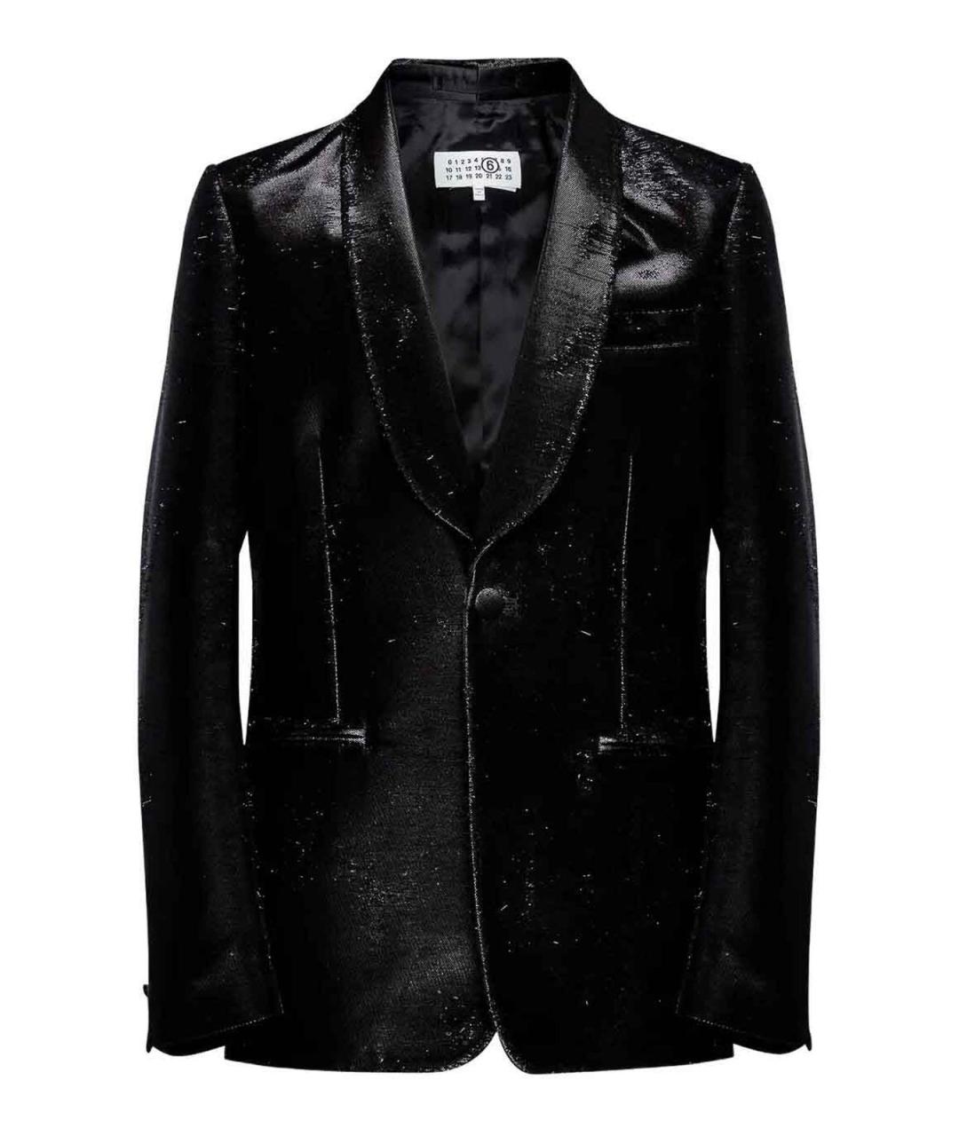 MM6 MAISON MARGIELA Черный полиэстеровый пиджак, фото 1
