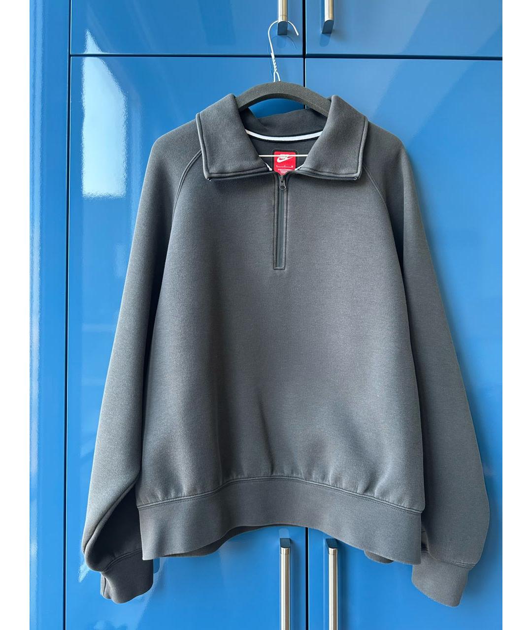 NIKE Серый хлопковый спортивный костюм, фото 5