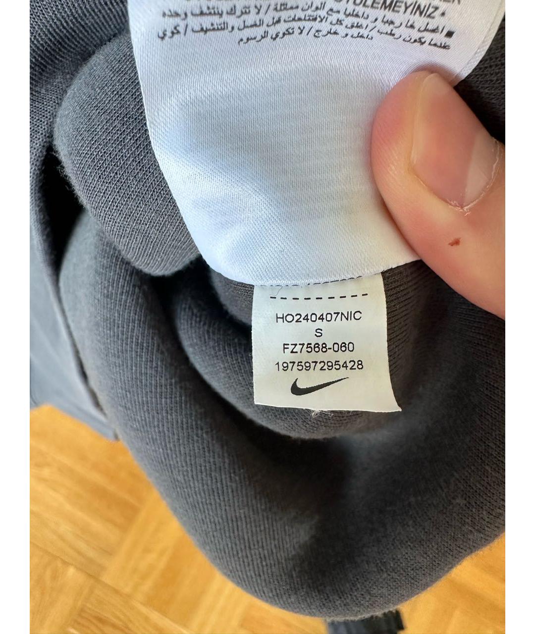 NIKE Серый хлопковый спортивный костюм, фото 7