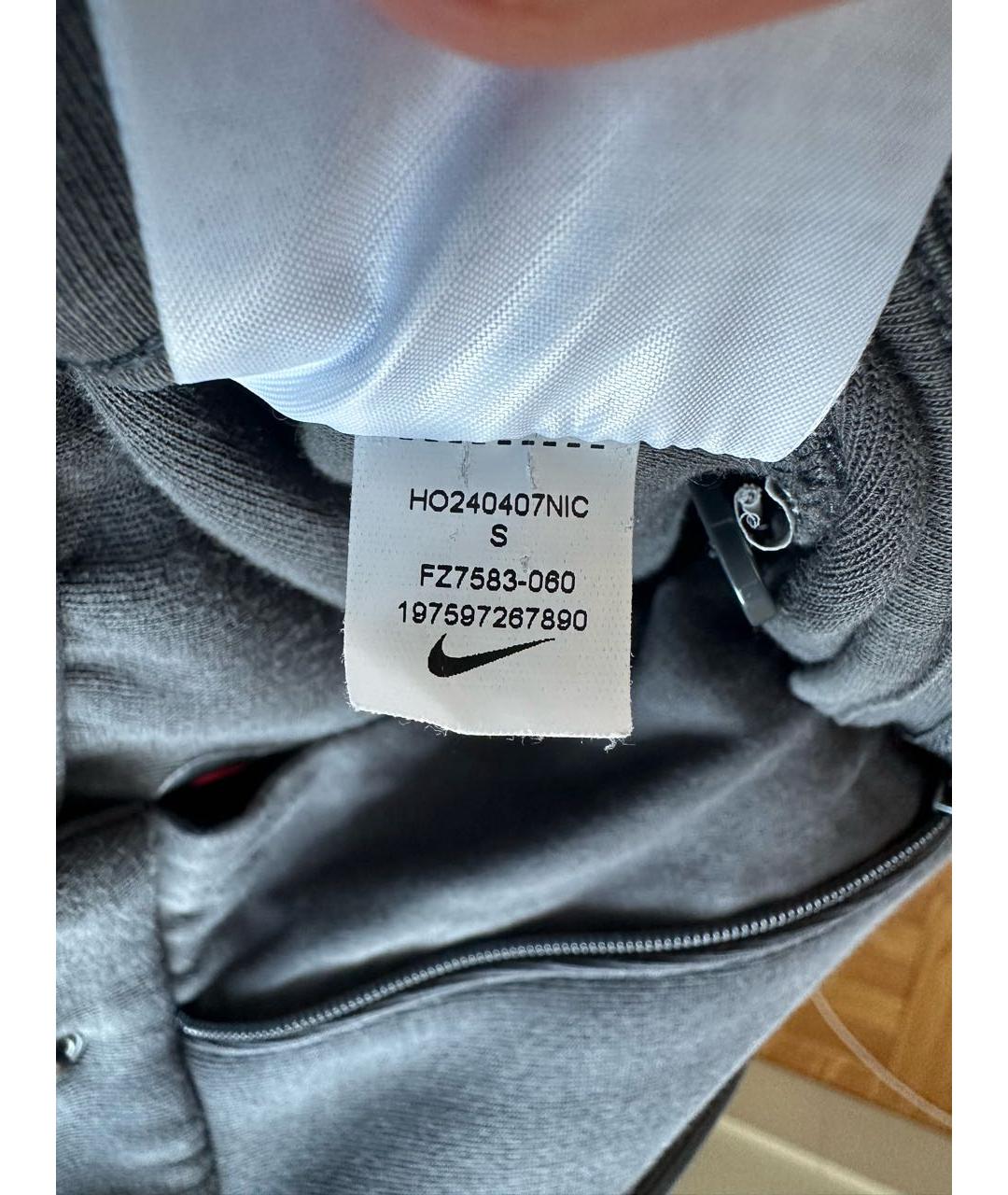 NIKE Серый хлопковый спортивный костюм, фото 4