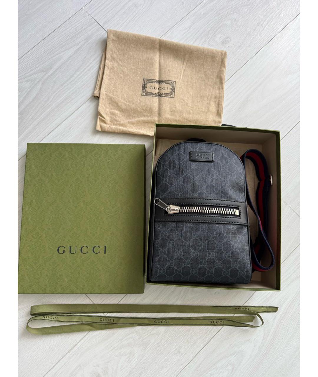 GUCCI Черная кожаная сумка на плечо, фото 6