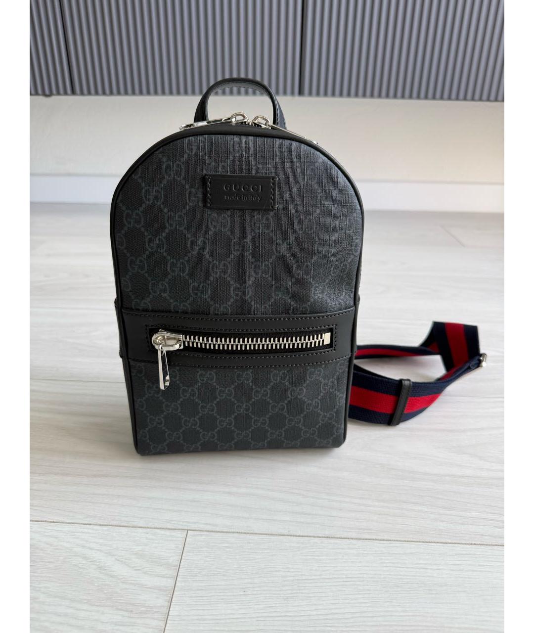 GUCCI Черная кожаная сумка на плечо, фото 8