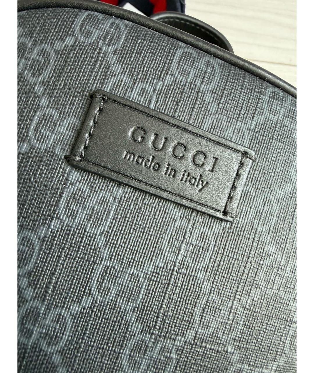 GUCCI Черная кожаная сумка на плечо, фото 7