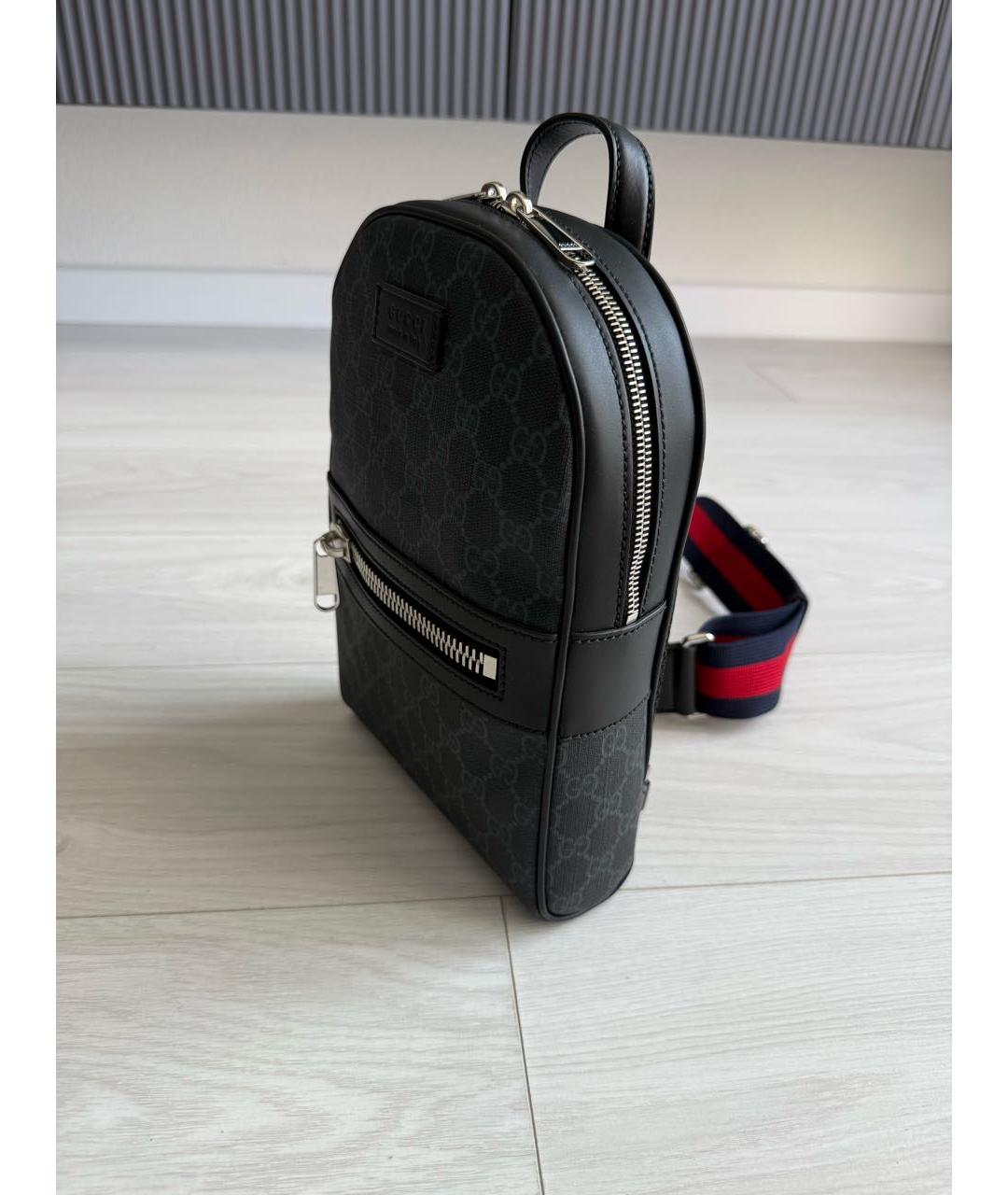 GUCCI Черная кожаная сумка на плечо, фото 2