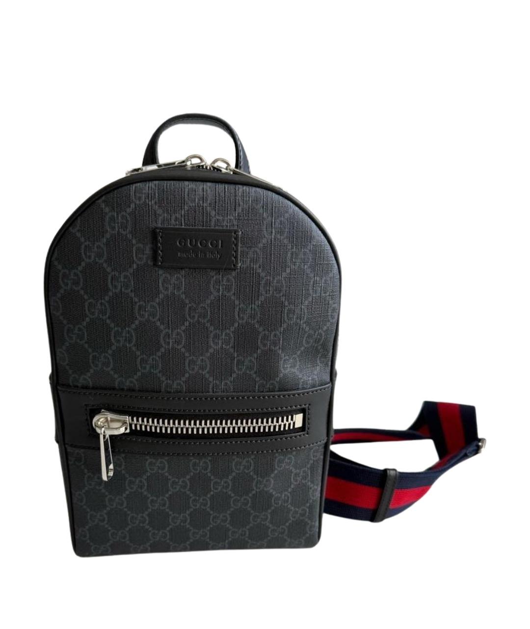 GUCCI Черная кожаная сумка на плечо, фото 1