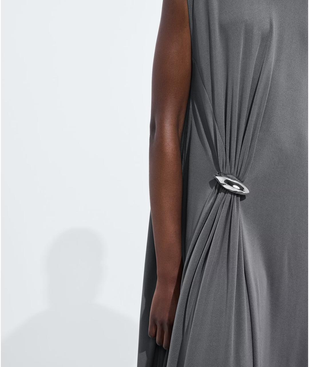 BOTTEGA VENETA Серое вискозное платье, фото 4