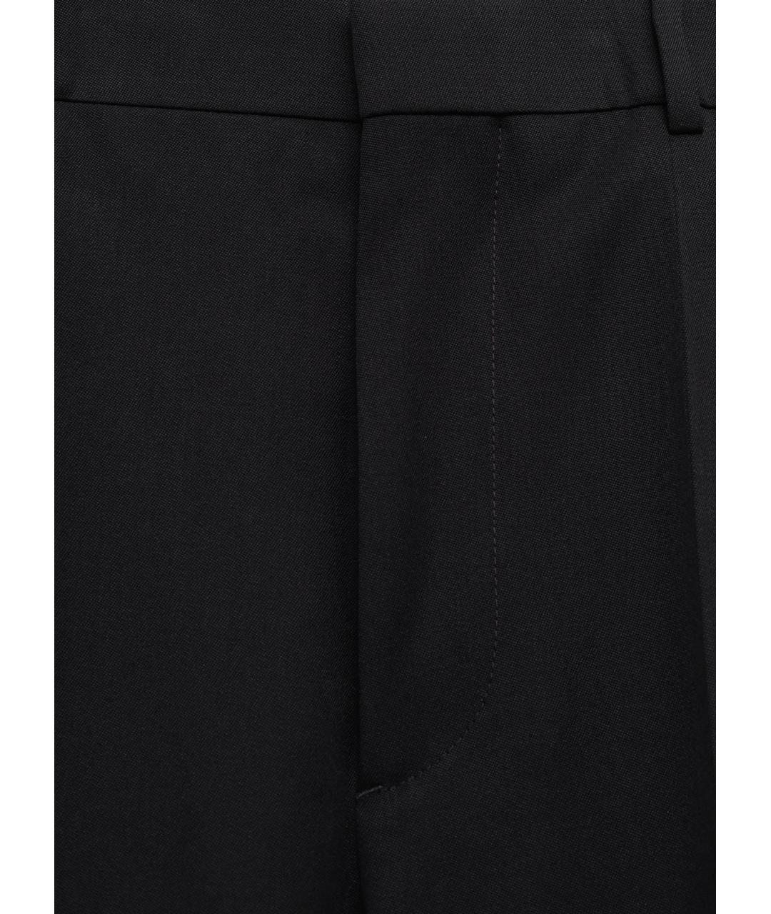 BOTTEGA VENETA Черные шерстяные прямые брюки, фото 3