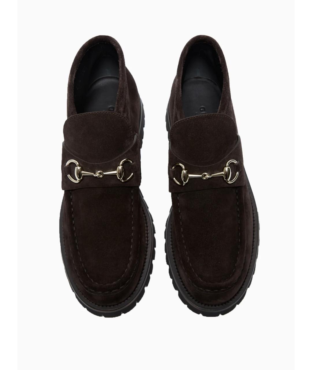 GUCCI Коричневые замшевые ботинки, фото 2