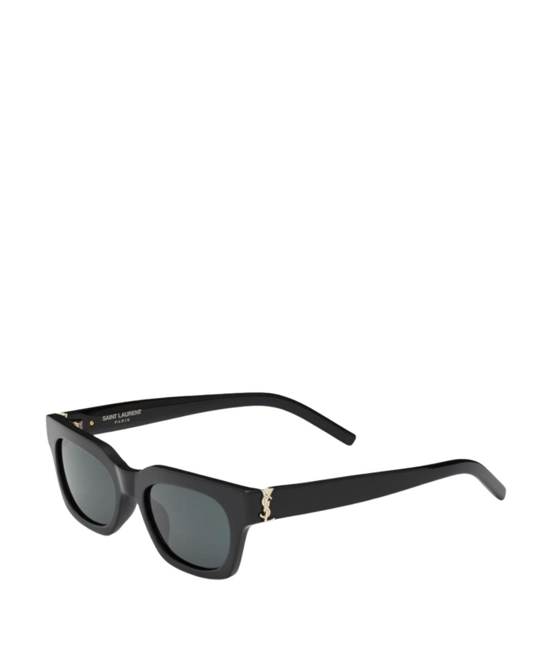 SAINT LAURENT Черные пластиковые солнцезащитные очки, фото 1
