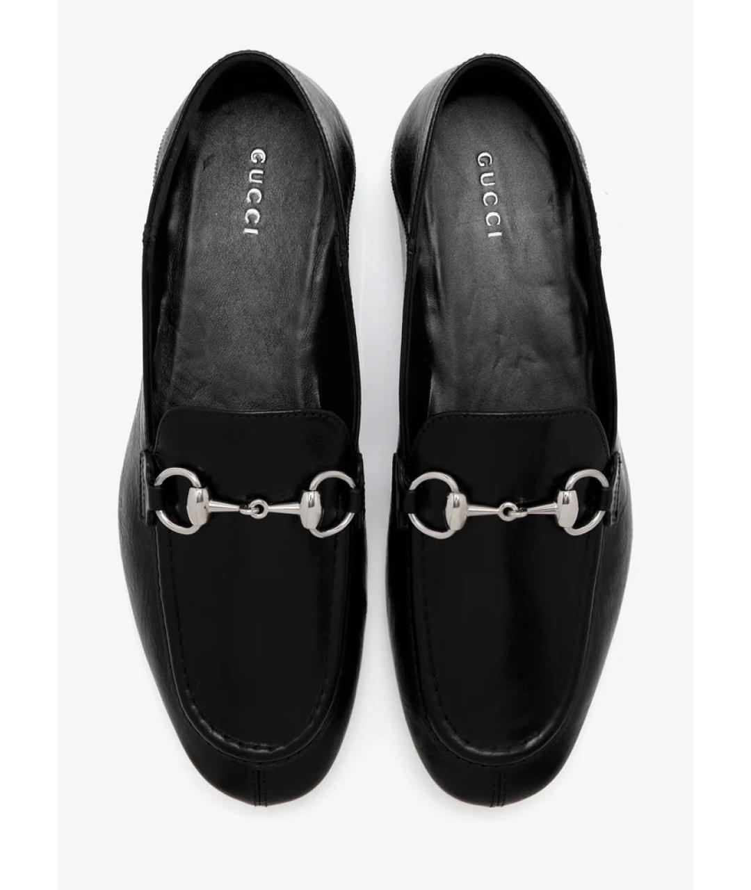 GUCCI Черные кожаные лоферы, фото 4