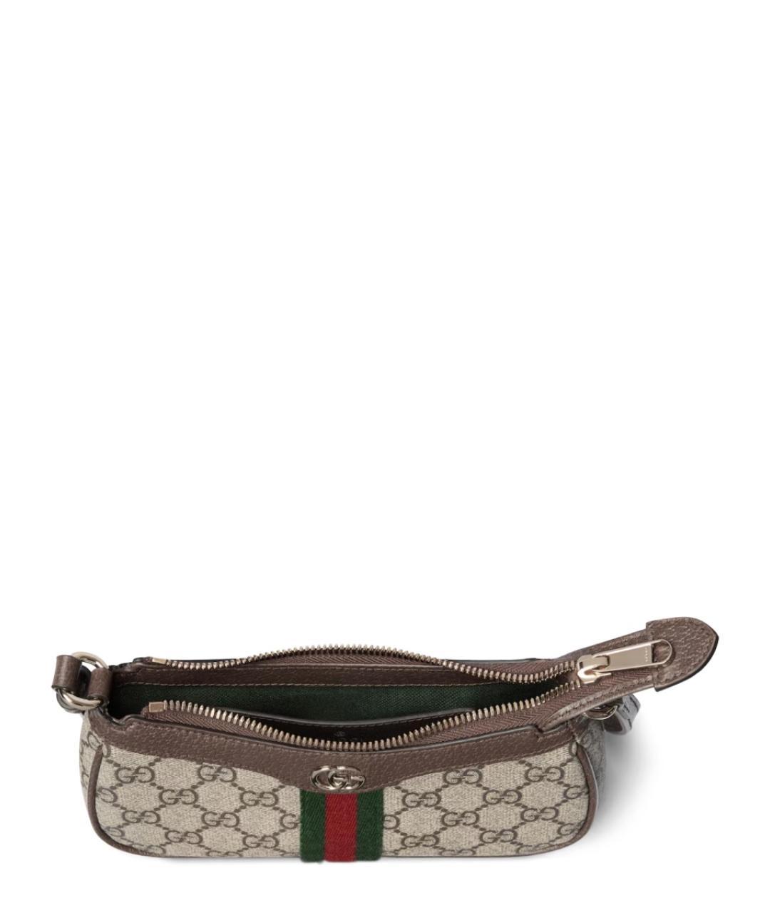 GUCCI Бежевая сумка через плечо из канвы, фото 6
