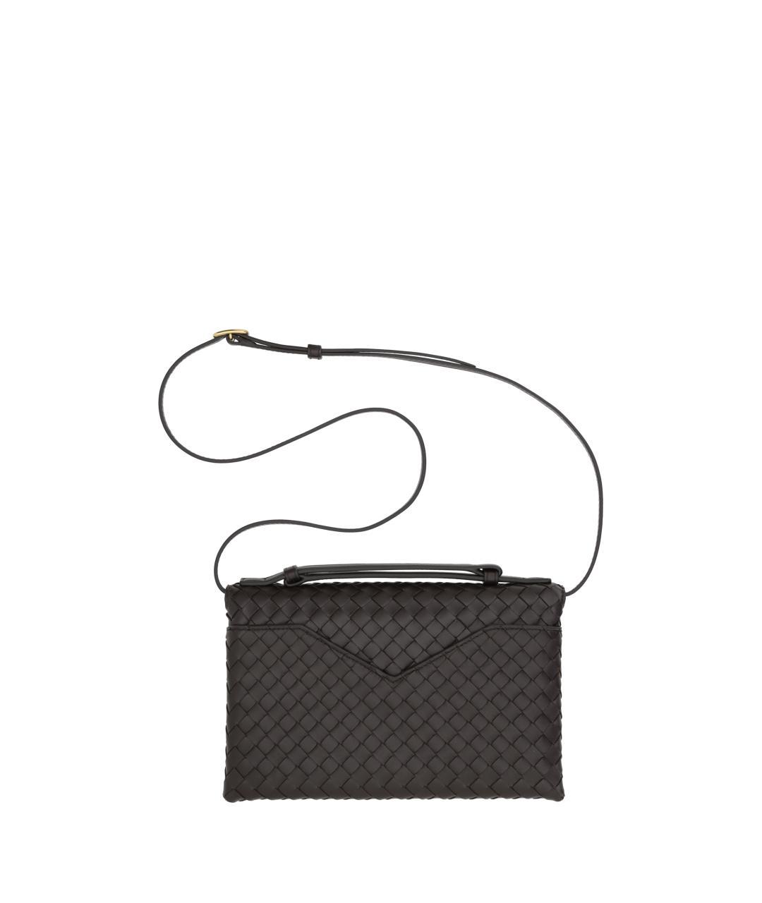 BOTTEGA VENETA Коричневая кожаная сумка через плечо, фото 2