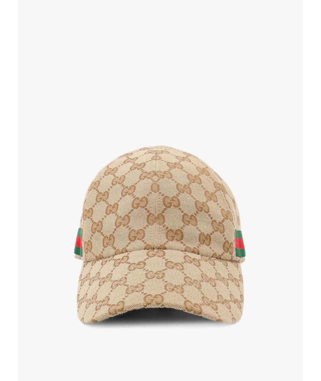 GUCCI Бежевая синтетическая кепка/бейсболка, фото 2