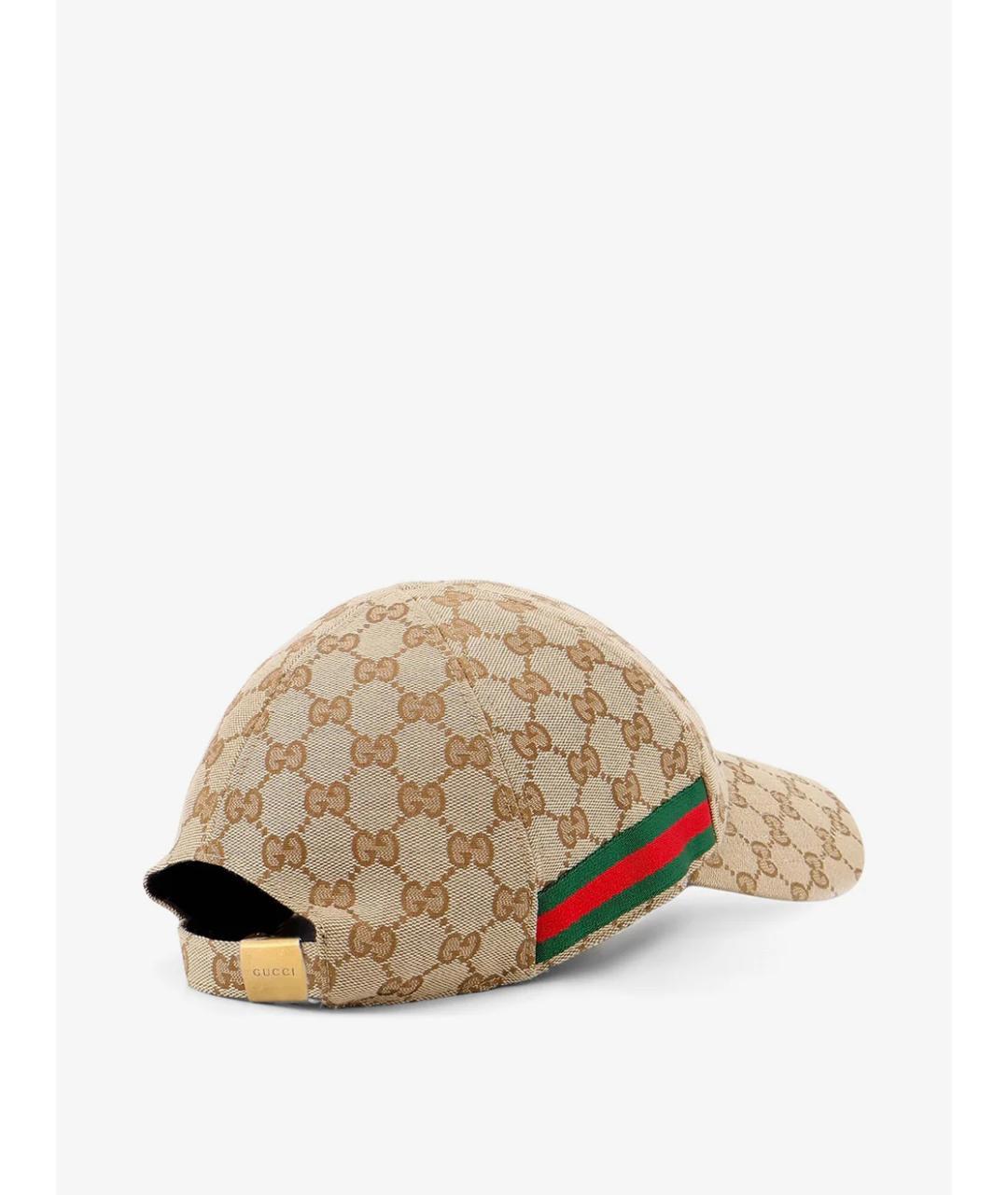 GUCCI Бежевая синтетическая кепка/бейсболка, фото 3