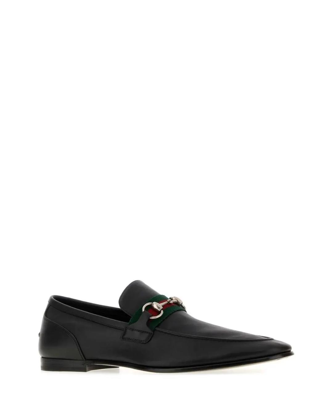 GUCCI Черные кожаные мокасины, фото 2