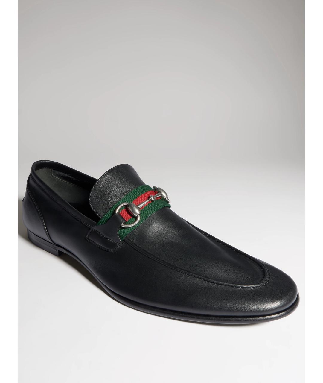 GUCCI Черные кожаные лоферы, фото 5