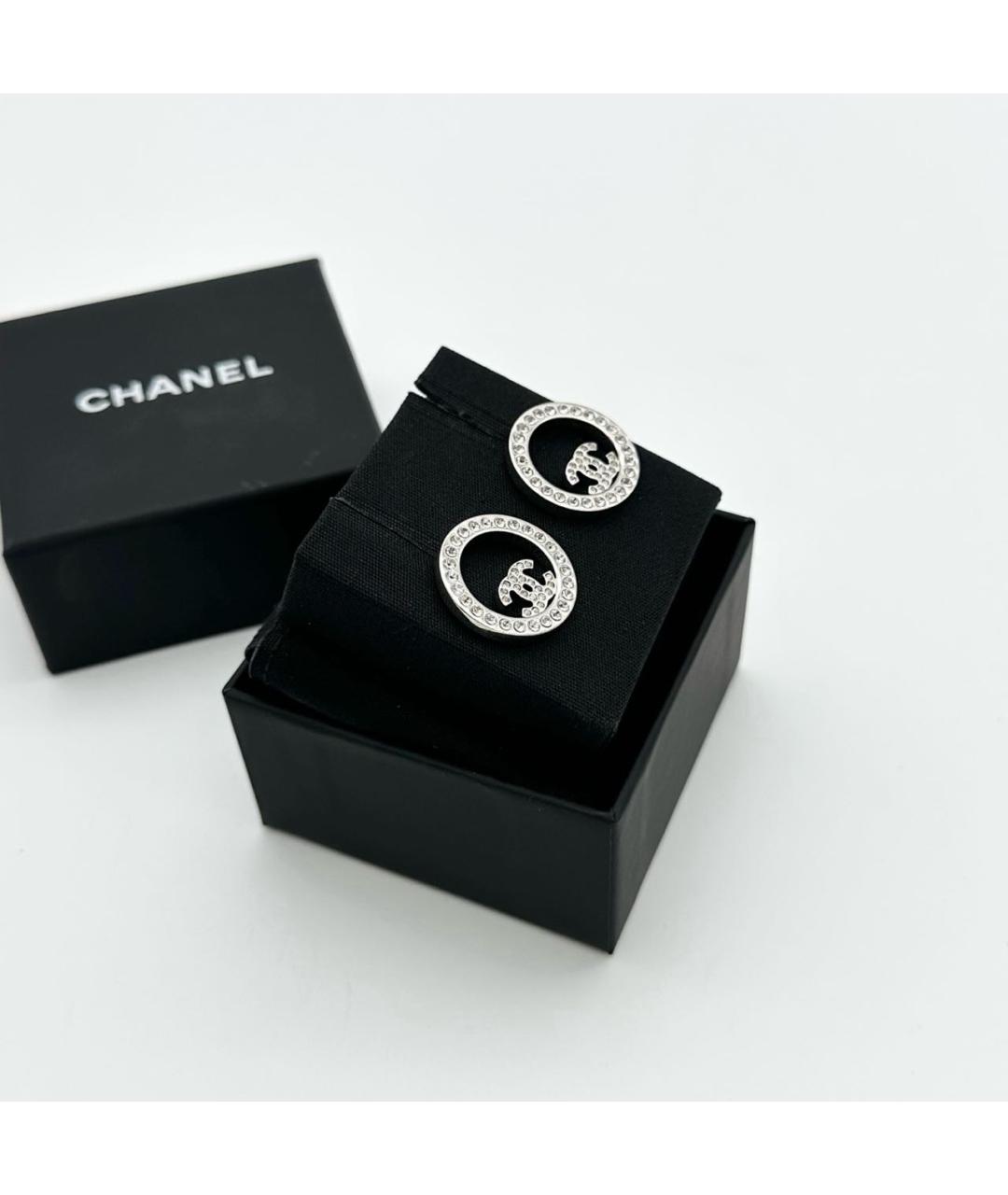 CHANEL Серебряные серьги, фото 3