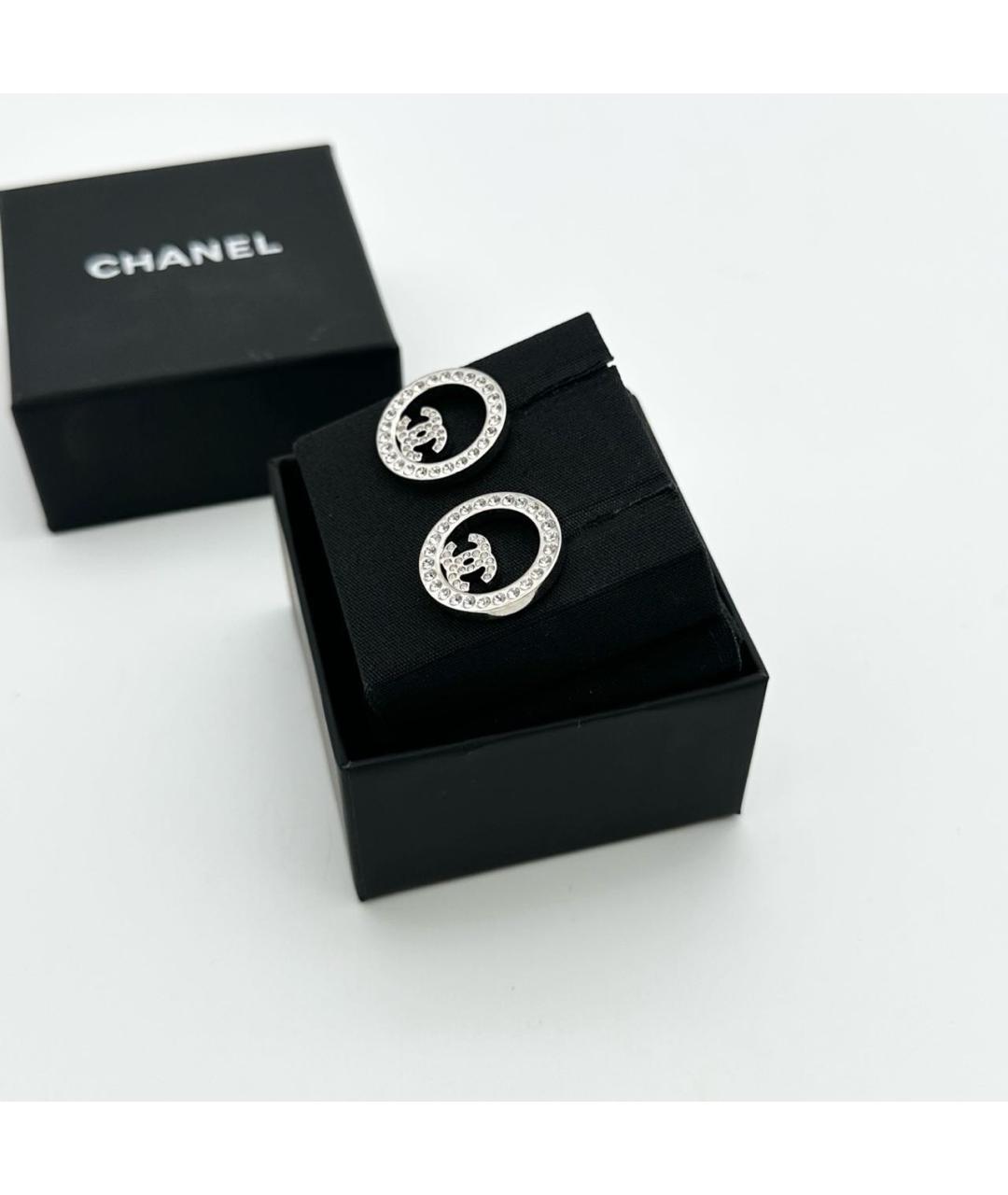 CHANEL Серебряные серьги, фото 4