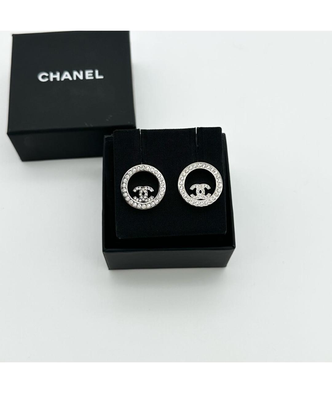 CHANEL Серебряные серьги, фото 2