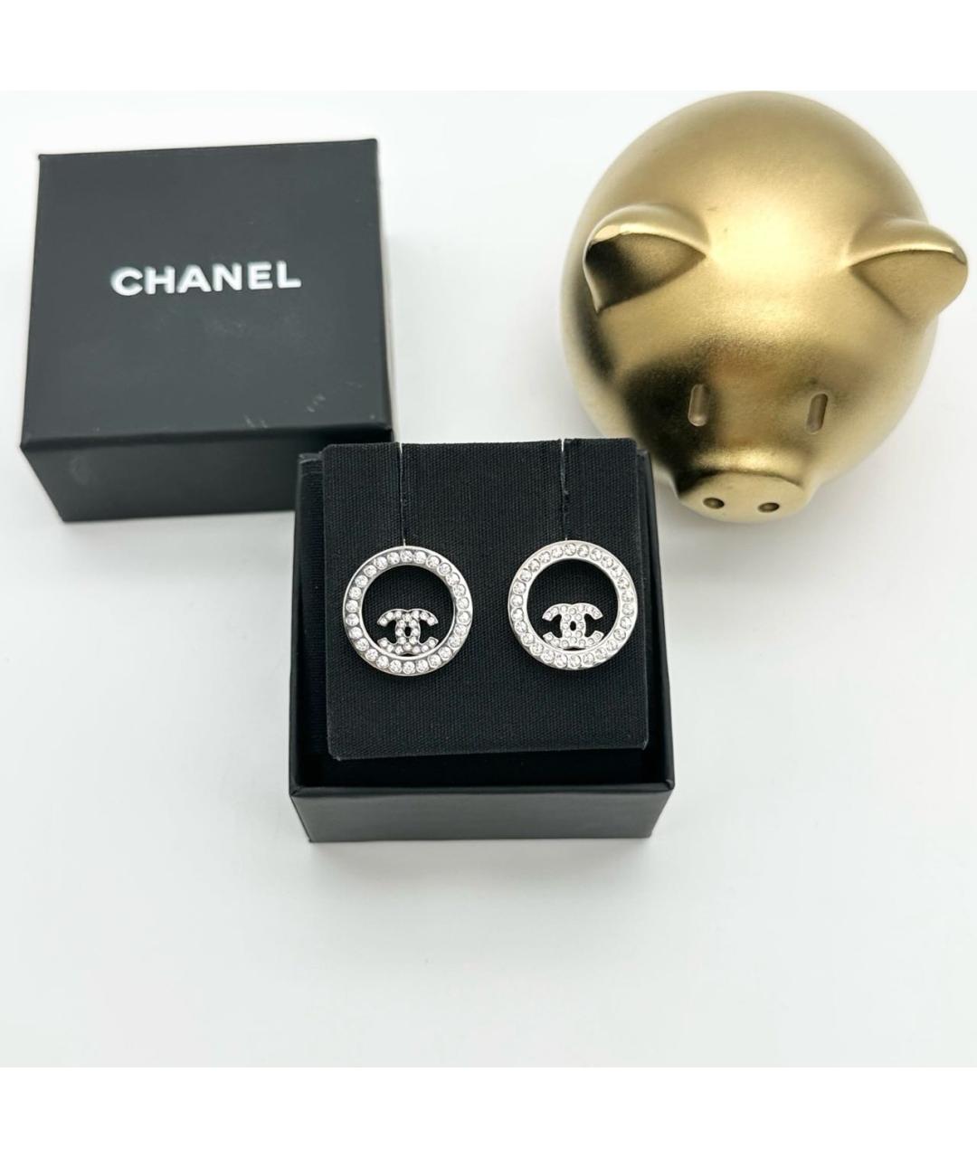 CHANEL Серебряные серьги, фото 7