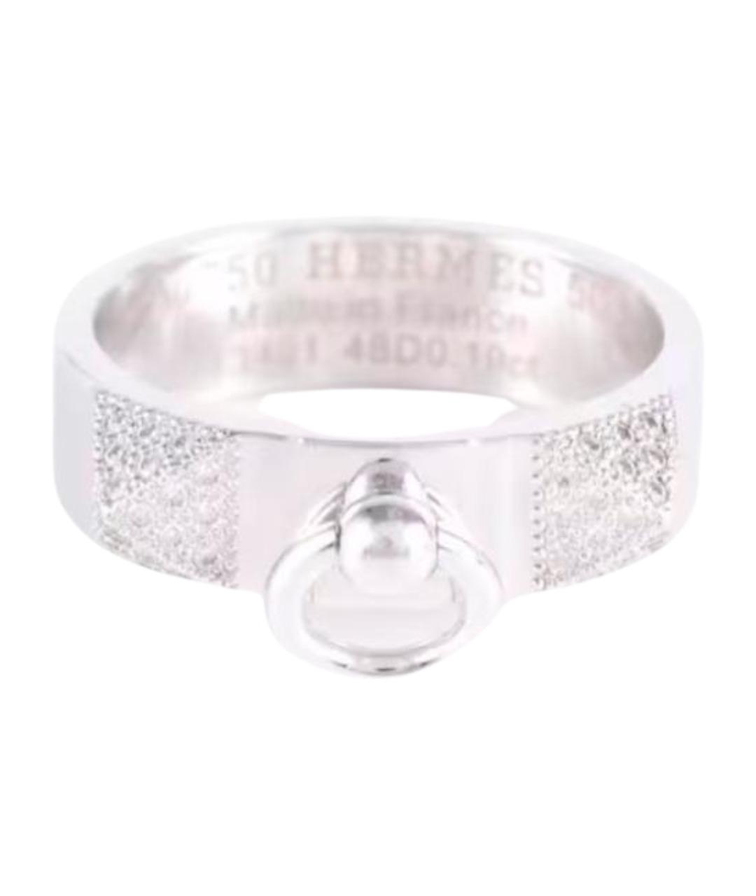 HERMES Серебряное кольцо из белого золота, фото 1